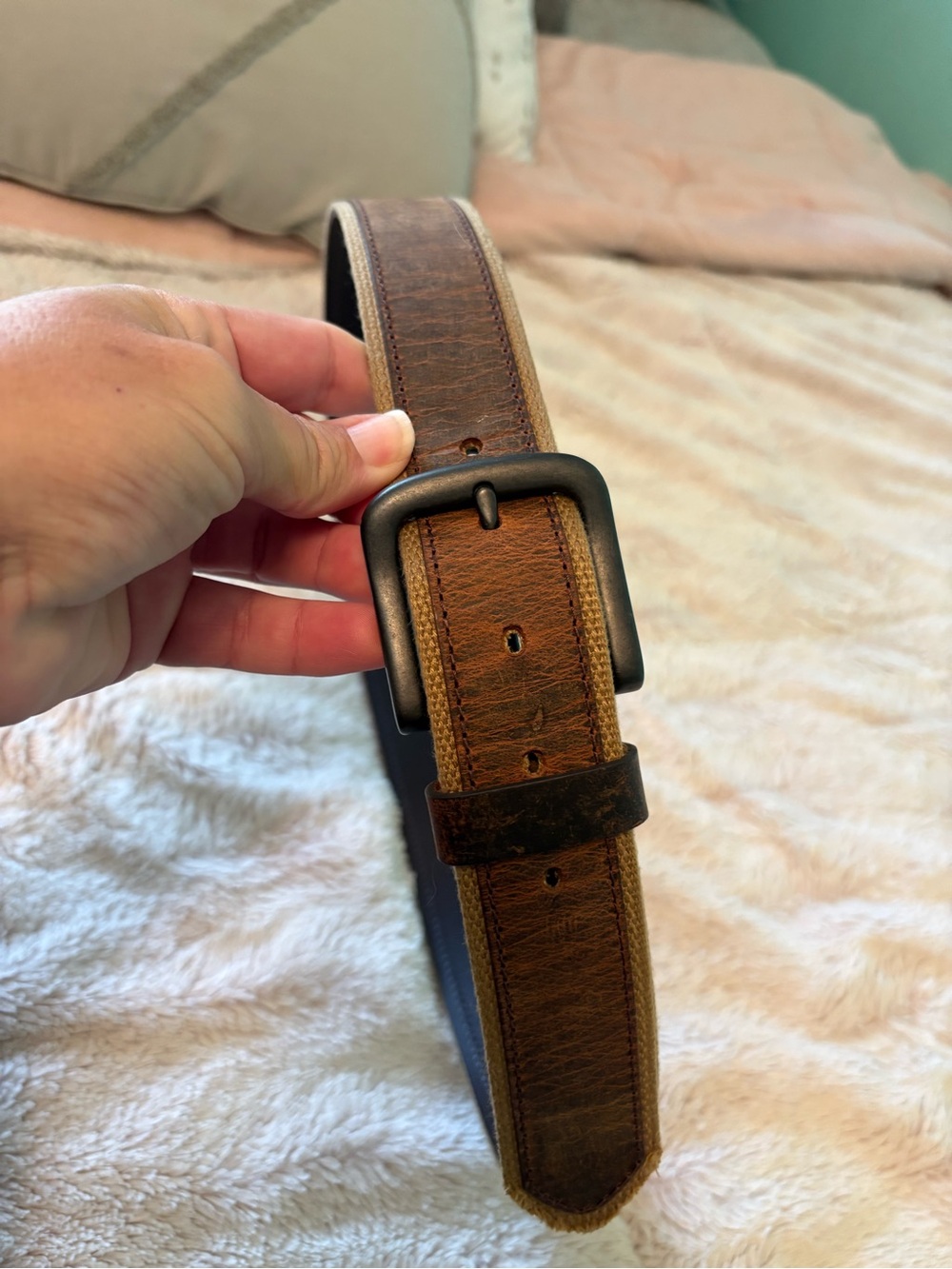 Bill Adler leather belt size 36